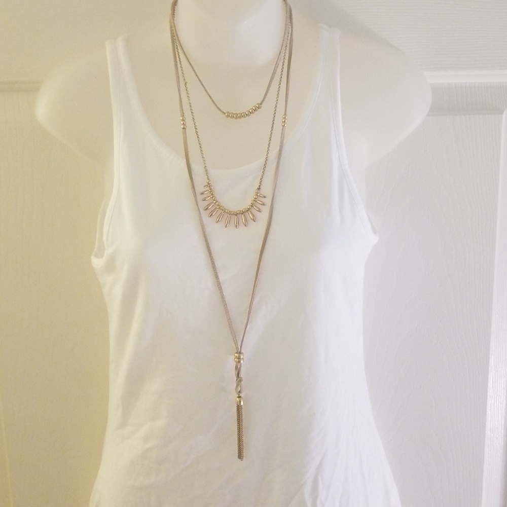 Lucky Brand 3 layer leather necklace
